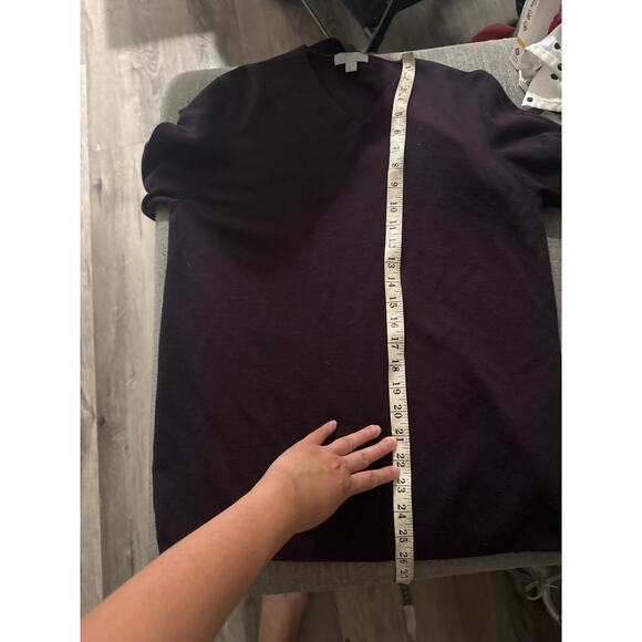 COS Womens Merino Wool V-Neck Pullover Sweater EUC Purple Plum - Picture 6 of 7